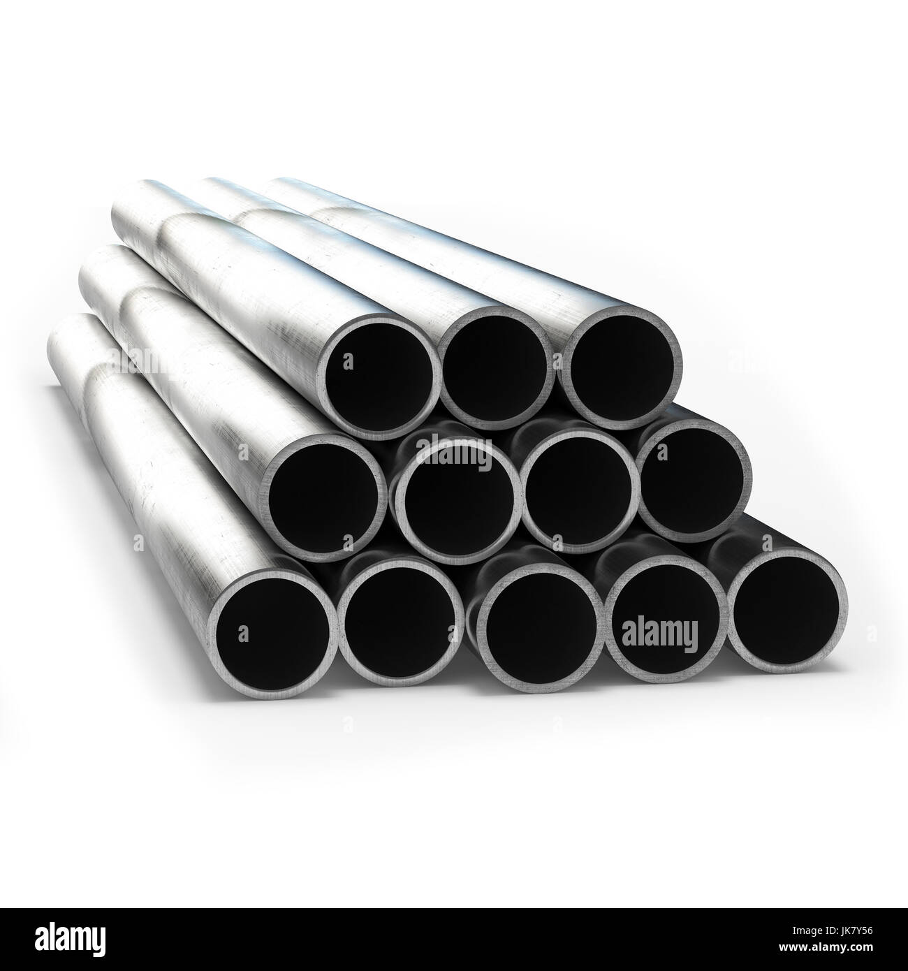 Stainless steel tube 3d rendering isolated Stock Photo Alamy