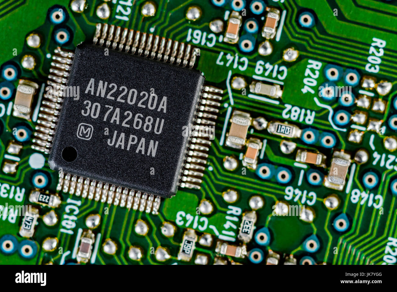 Surface mount technology (SMT) components on green printed circuit