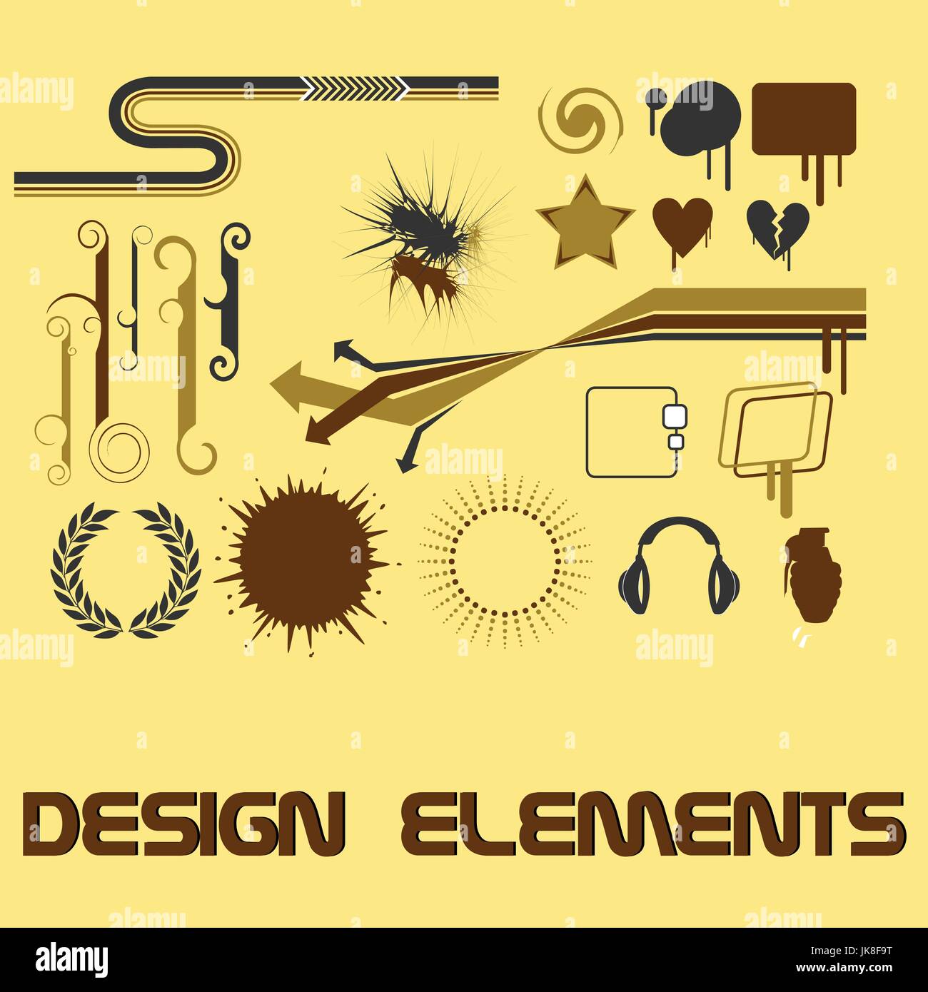 Set of Design elements Stock Vector Image & Art - Alamy
