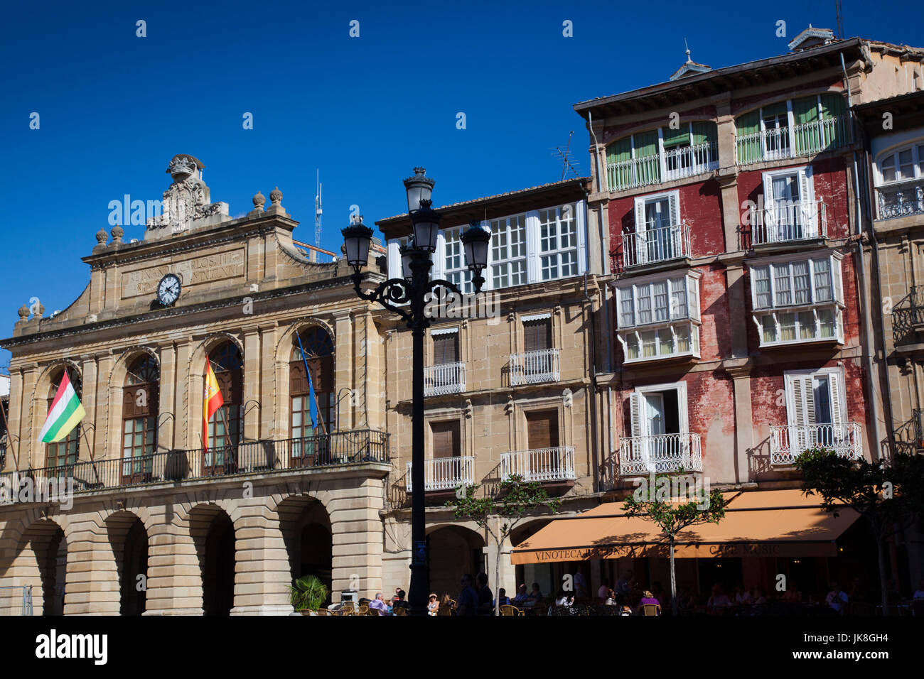 Spain, La Rioja Region, La Rioja Province, Haro, Plaza de la Paz, buildings Stock Photo