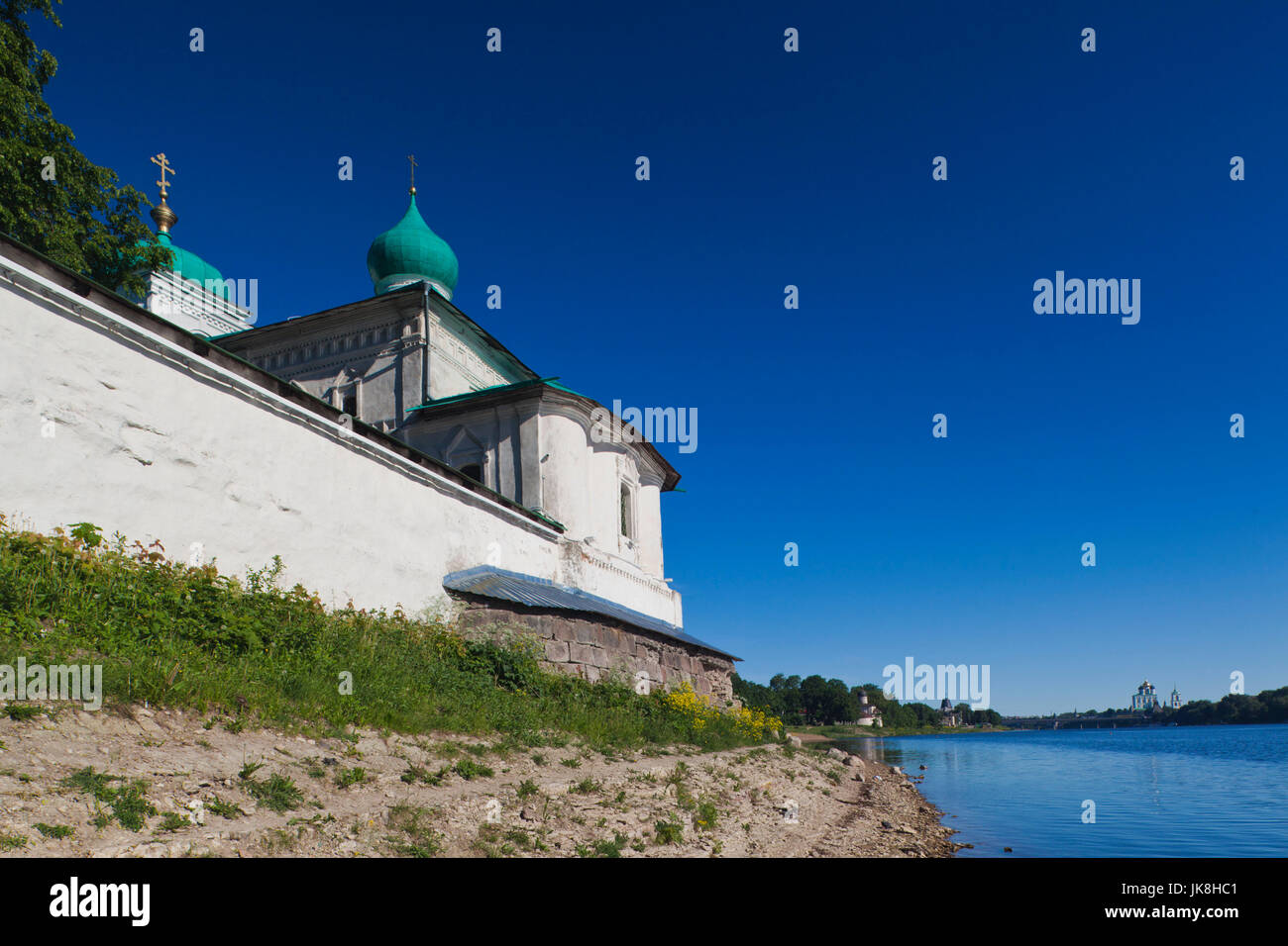 Russia, Pskovskaya Oblast, Pskov, Mirozhsky Monastery Stock Photo