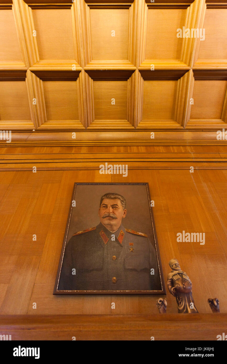 Russia, Black Sea Coast, Sochi, Stalin Dacha, summer house of Soviet Dictator Joseph Stalin on the gounds of the Zelenaya Roscha sanitorium, portrait Stock Photo