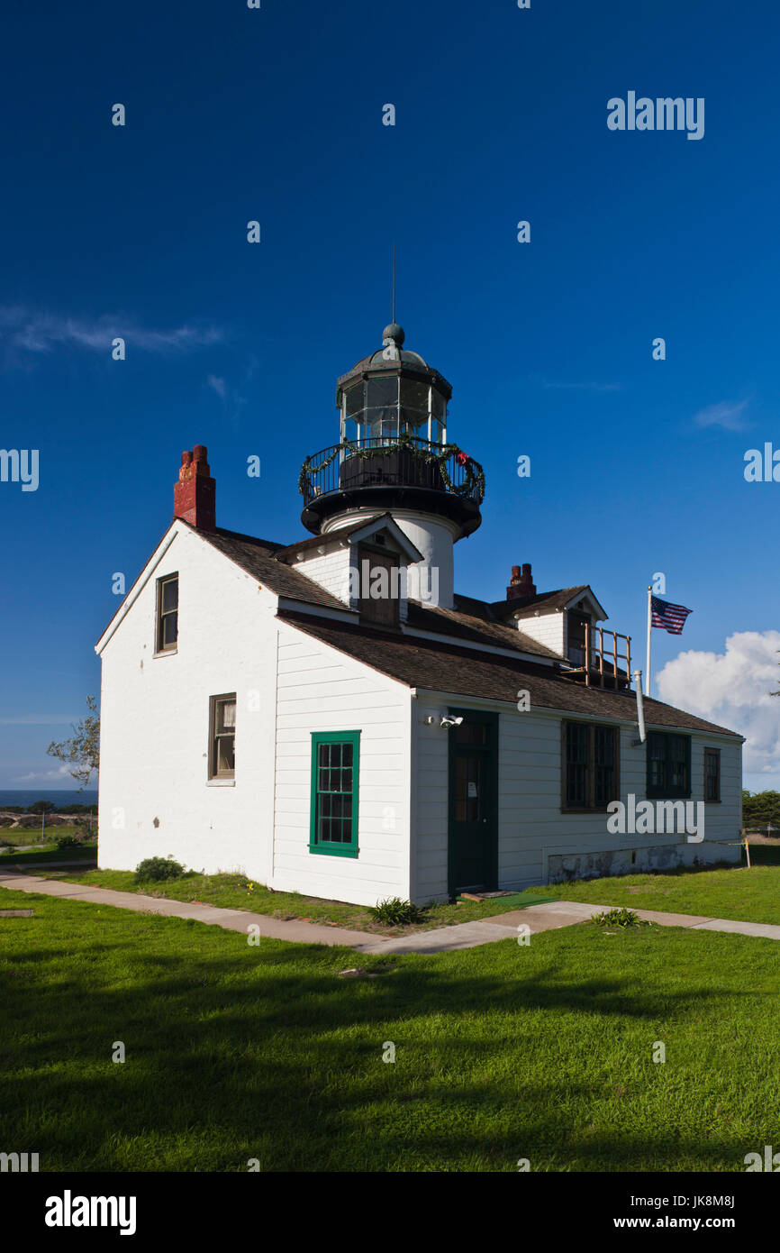 USA, California, Central Coast, Monterey Peninsula, Pacific Grove, Point Pinos Lighthouse Stock Photo