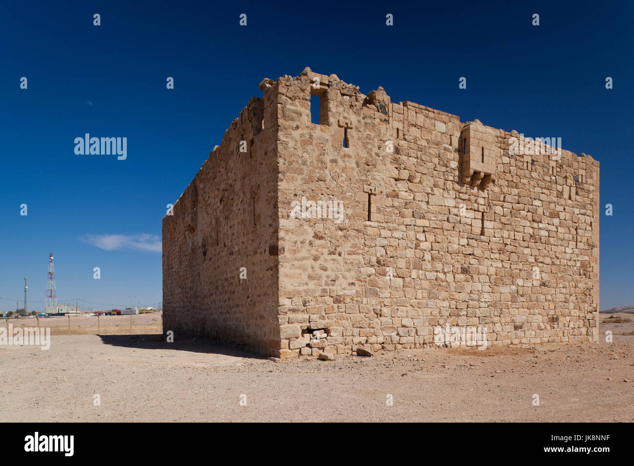 Jordan, Desert Highway, Qatrana, Qatrana Castle, built by the Orttomans in  1531 AD Stock Photo - Alamy