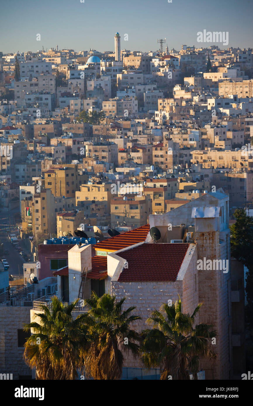 Jordan, Amman, elevated city view from Jebel Amman, morning Stock Photo