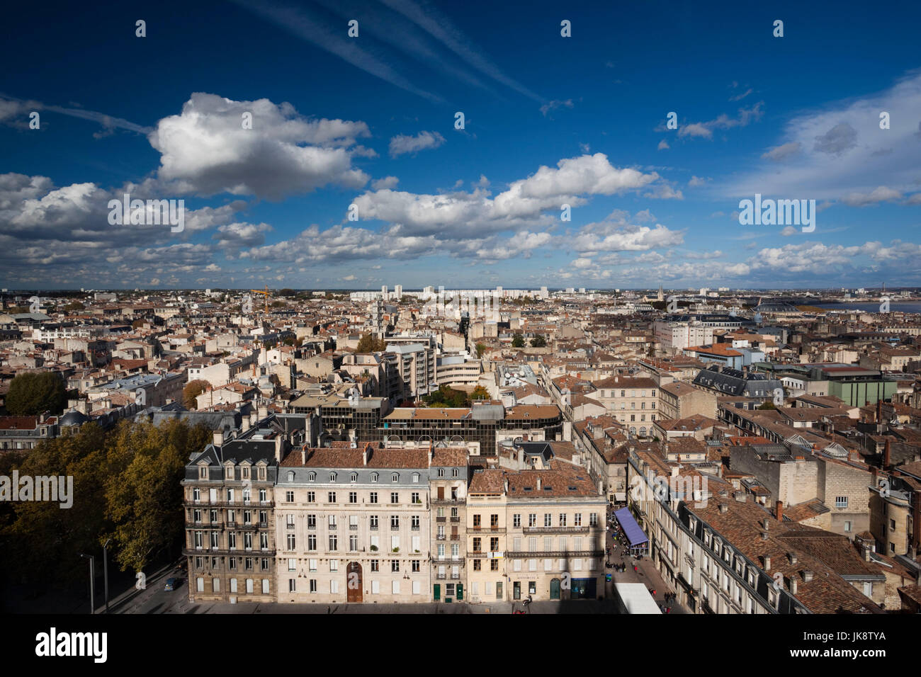 Overview of place jean moulin from tour pey berland tower hi-res stock ...