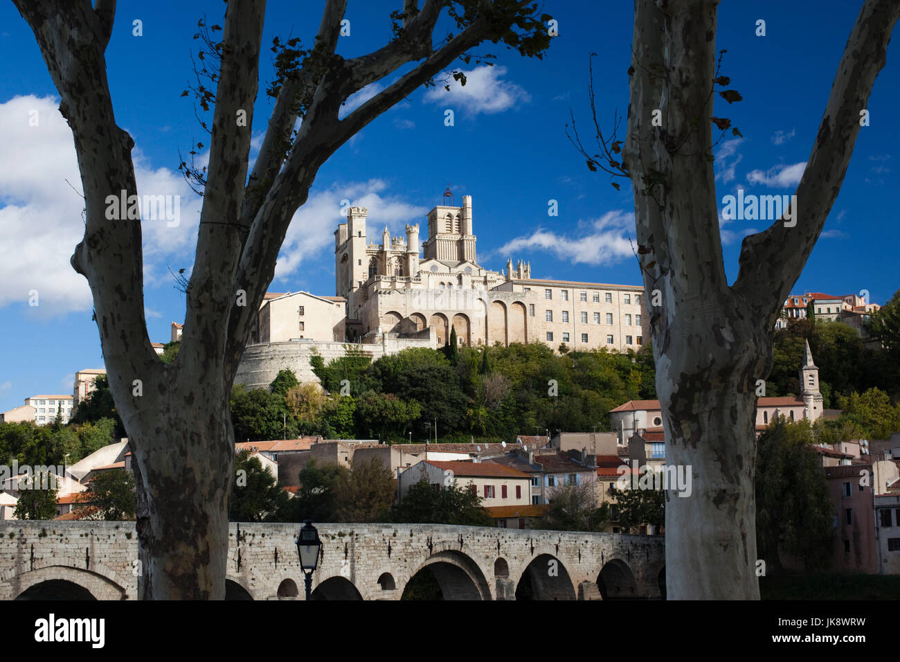 France, Languedoc-Roussillon, Herault Department, Beziers, Cathedrale ...