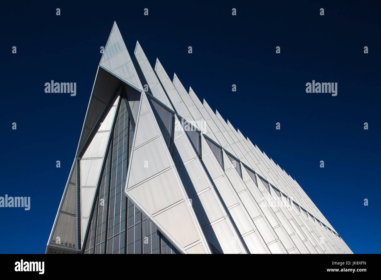 USA, Colorado, Colorado Springs, United States Air Force Academy, Cadet's Chapel, exterior Stock Photo