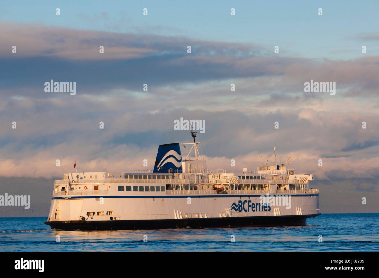 Canada, British Columbia, Vancouver Island, Comox, BC Ferry to Powell River Stock Photo