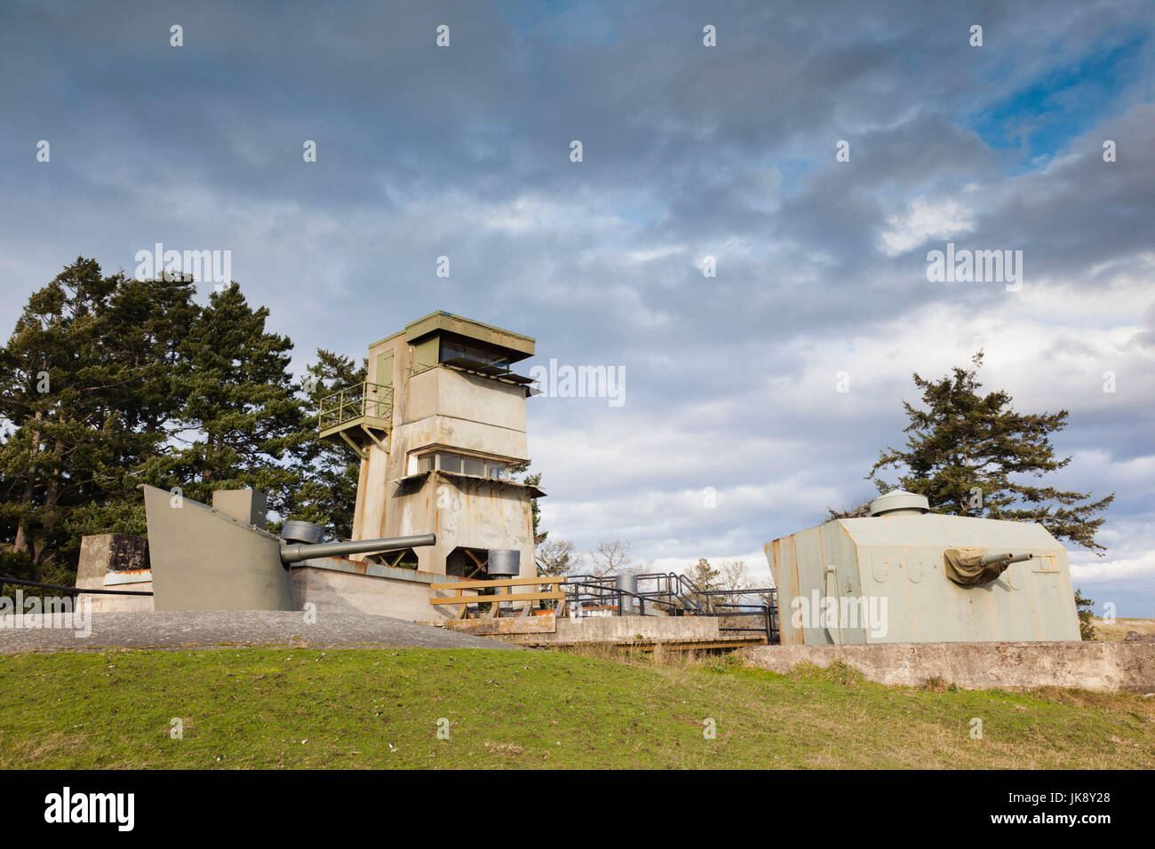 Canada, British Columbia, Vancouver Island, Victoria, Fort Rodd Hill, Belmont Battery, artillery Stock Photo