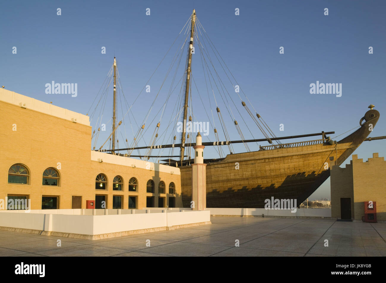 Kuwait, Kuwait Stadt, Al Hashemi Marine Museum, Al Hashemi II, Holzschiff, Detail, Stock Photo