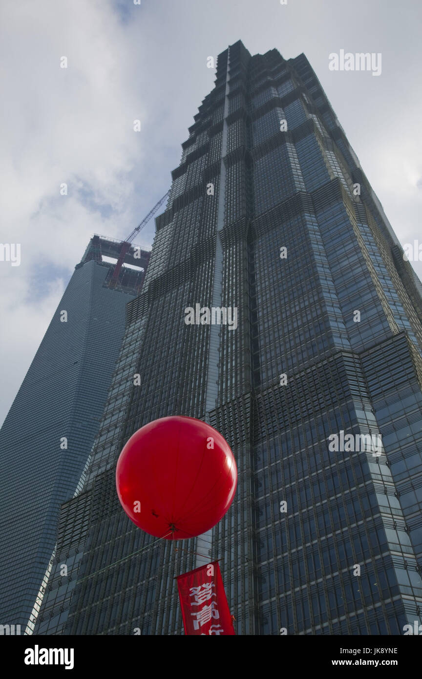 China, Shanghai, Stadtteil Pudong, Hochhäuser, Jin-Mao-Tower, Stock Photo