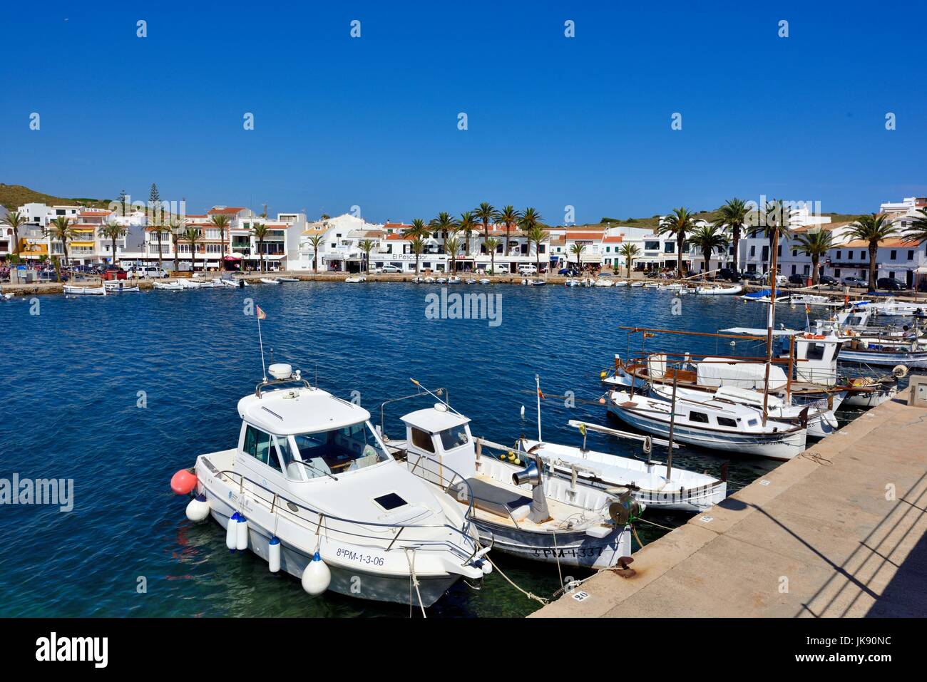 Fornells fishing village menorca minorca Spain Stock Photo - Alamy