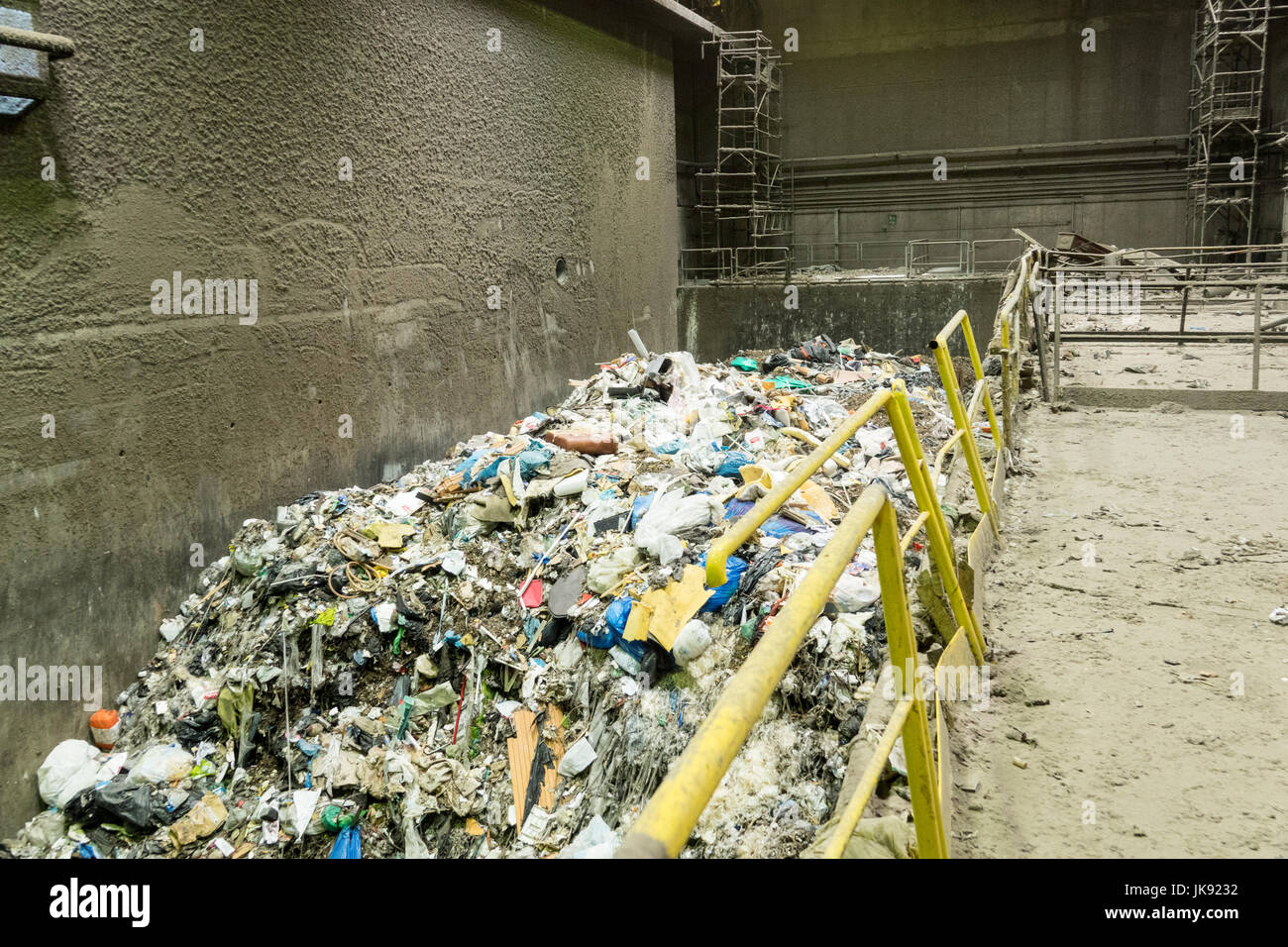 Interior of the waste incineration plant. Industrial concept and technology , many wastes Stock Photo