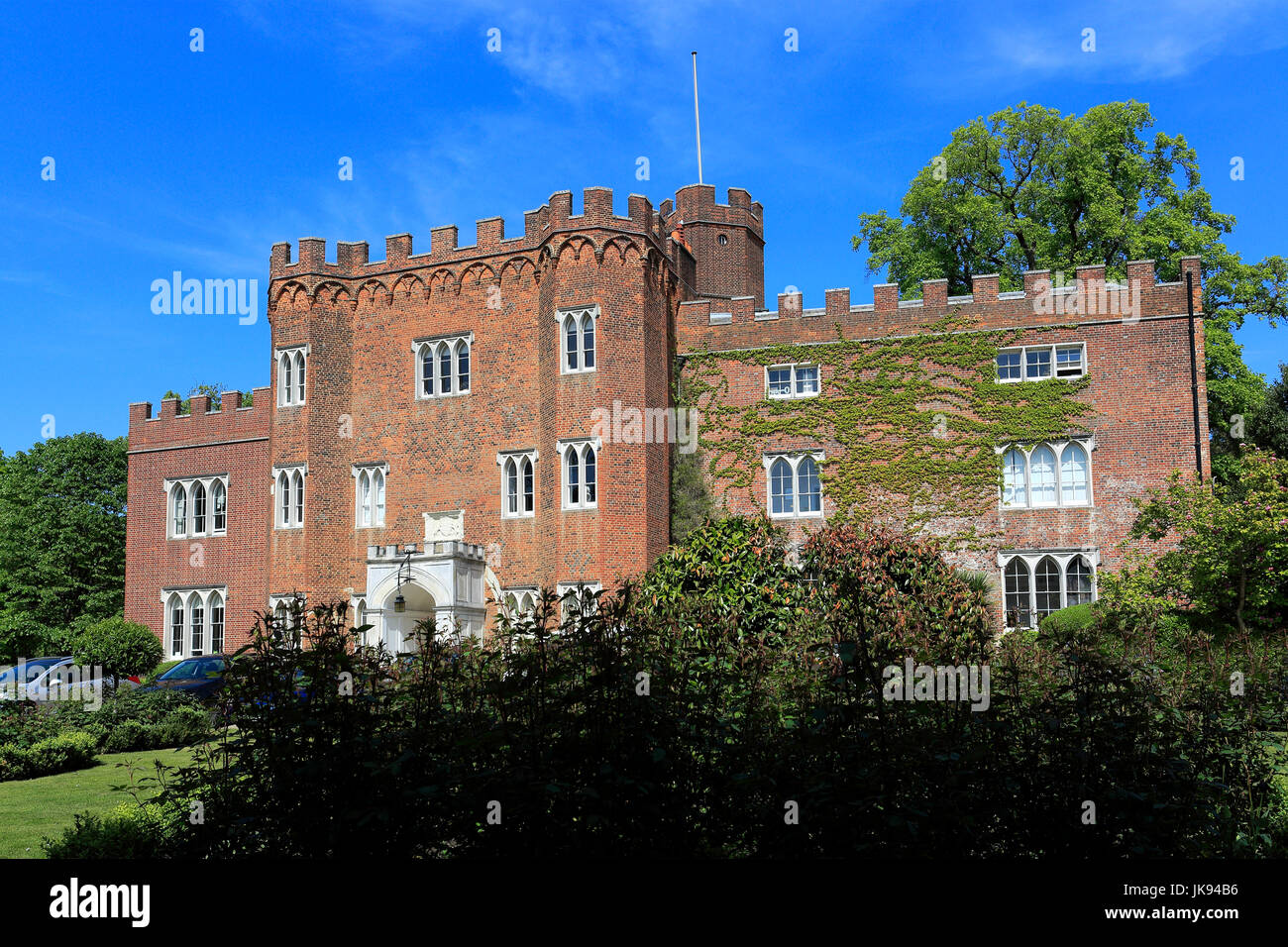 Summer, Castle Gardens and Hertford Castle, Hertford town, Hertfordshire County, England, UK
