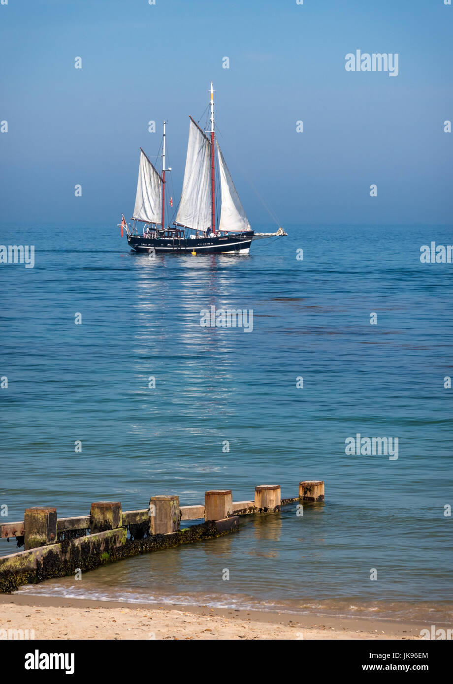 classic gaff rigged cutter, Moonfleet of Swanage Stock Photo