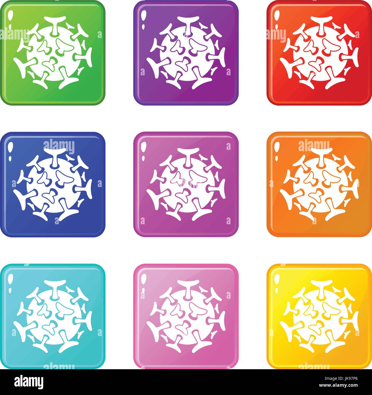 Round viral bacteria set 9 Stock Vector Image & Art - Alamy