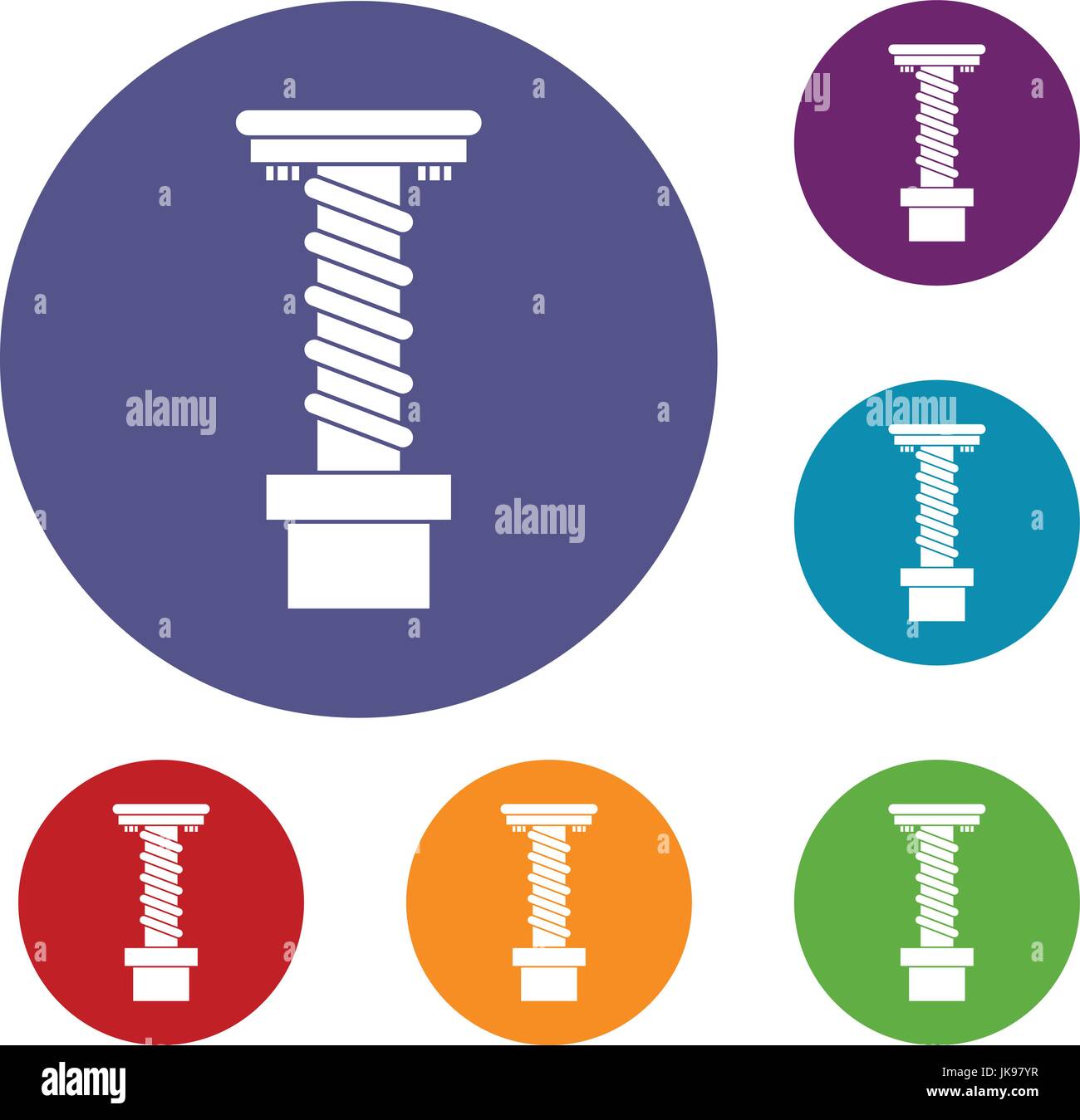 Spiral tool icons set Stock Vector Image & Art - Alamy