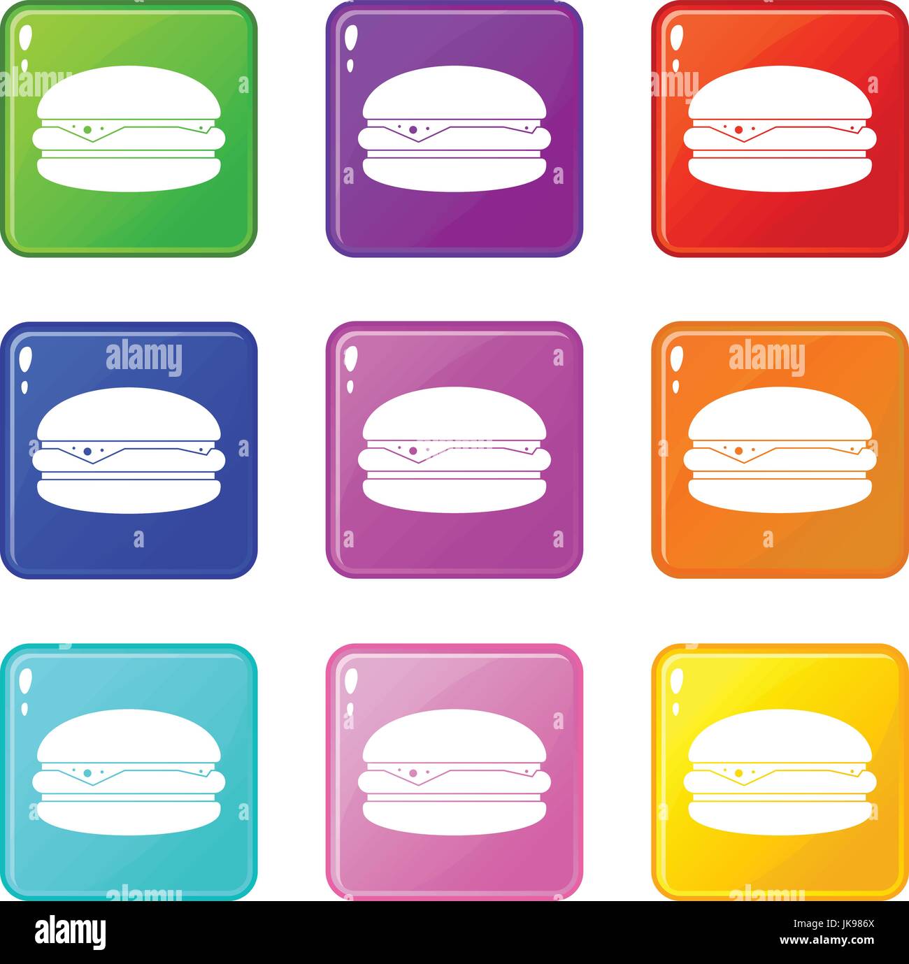 Burger set 9 Stock Vector Image & Art - Alamy