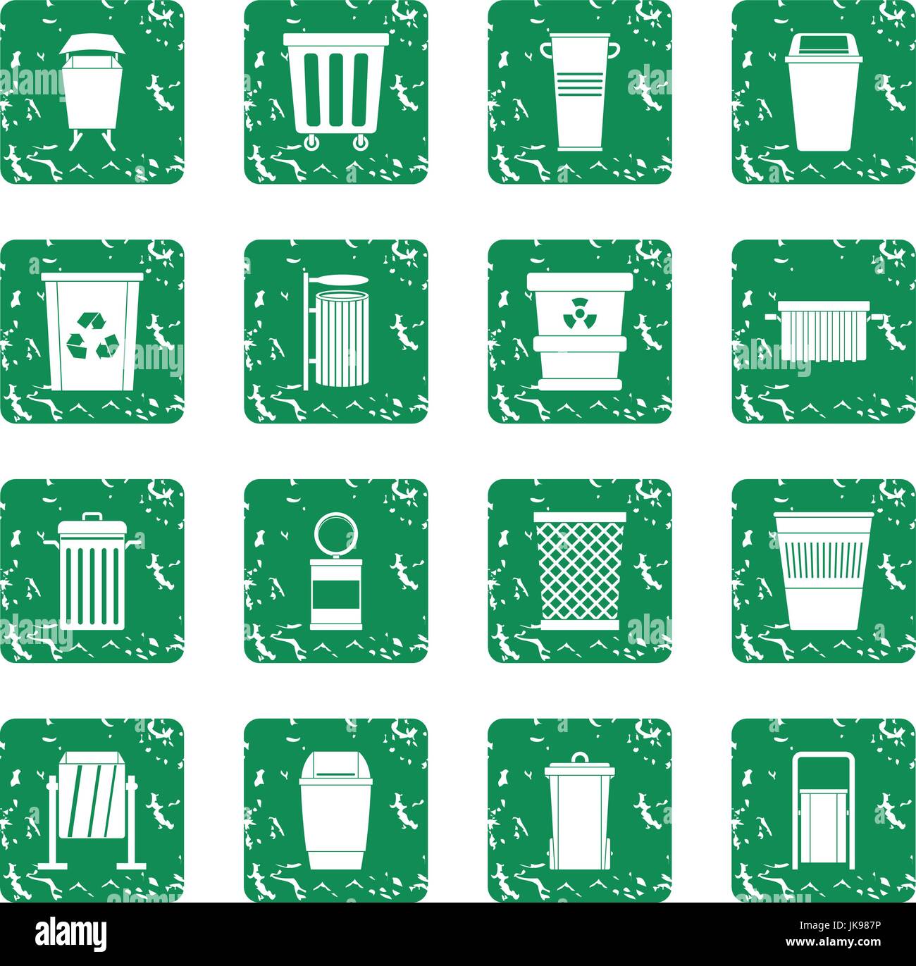Garbage container icons set grunge Stock Vector Image & Art - Alamy
