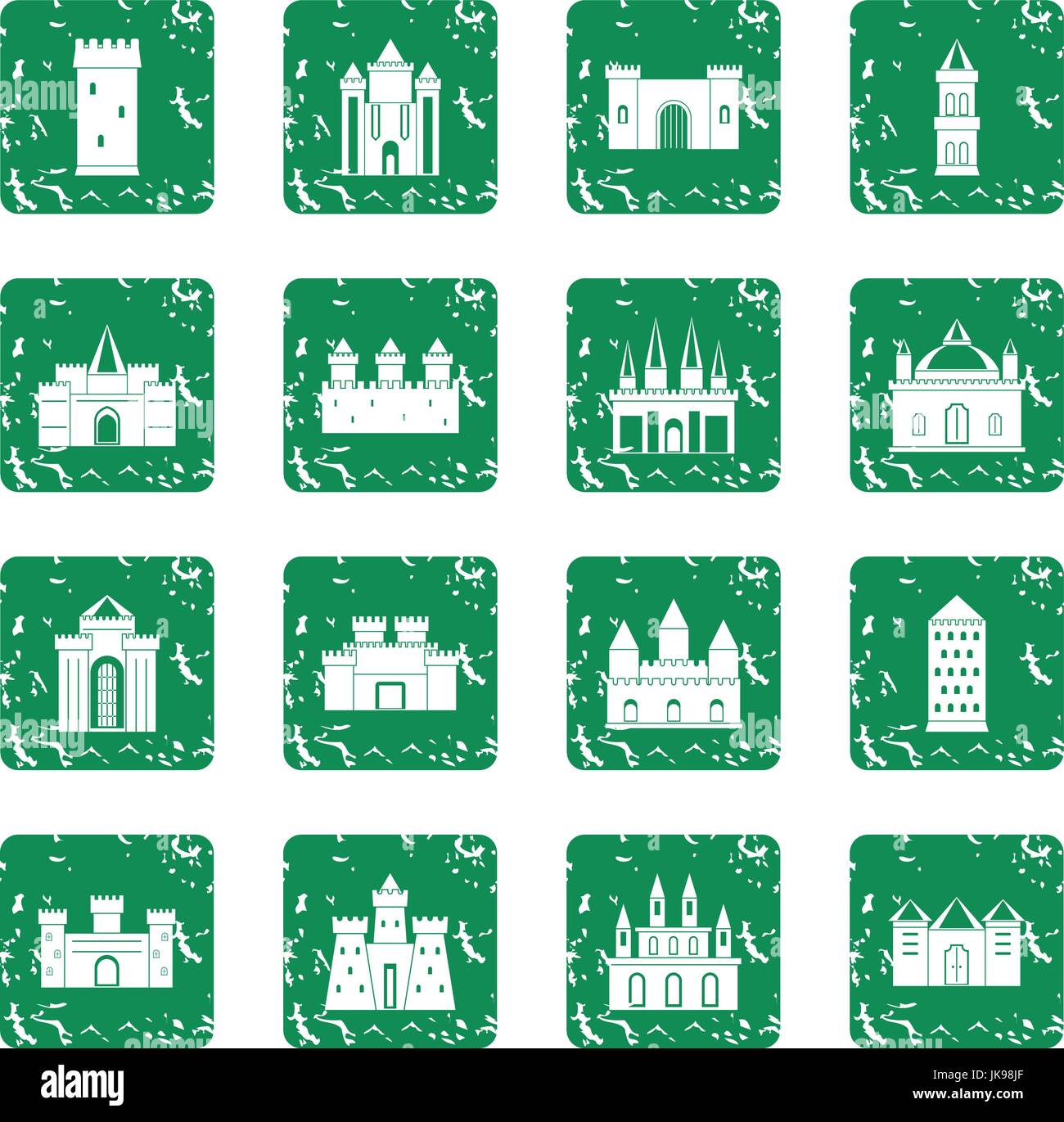 Towers and castles icons set grunge Stock Vector Image & Art - Alamy