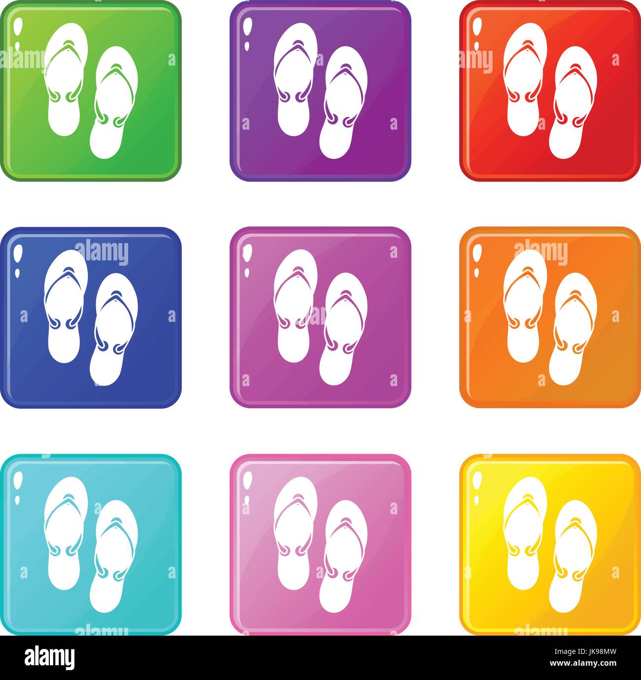 Flip flop sandals set 9 Stock Vector Image & Art - Alamy