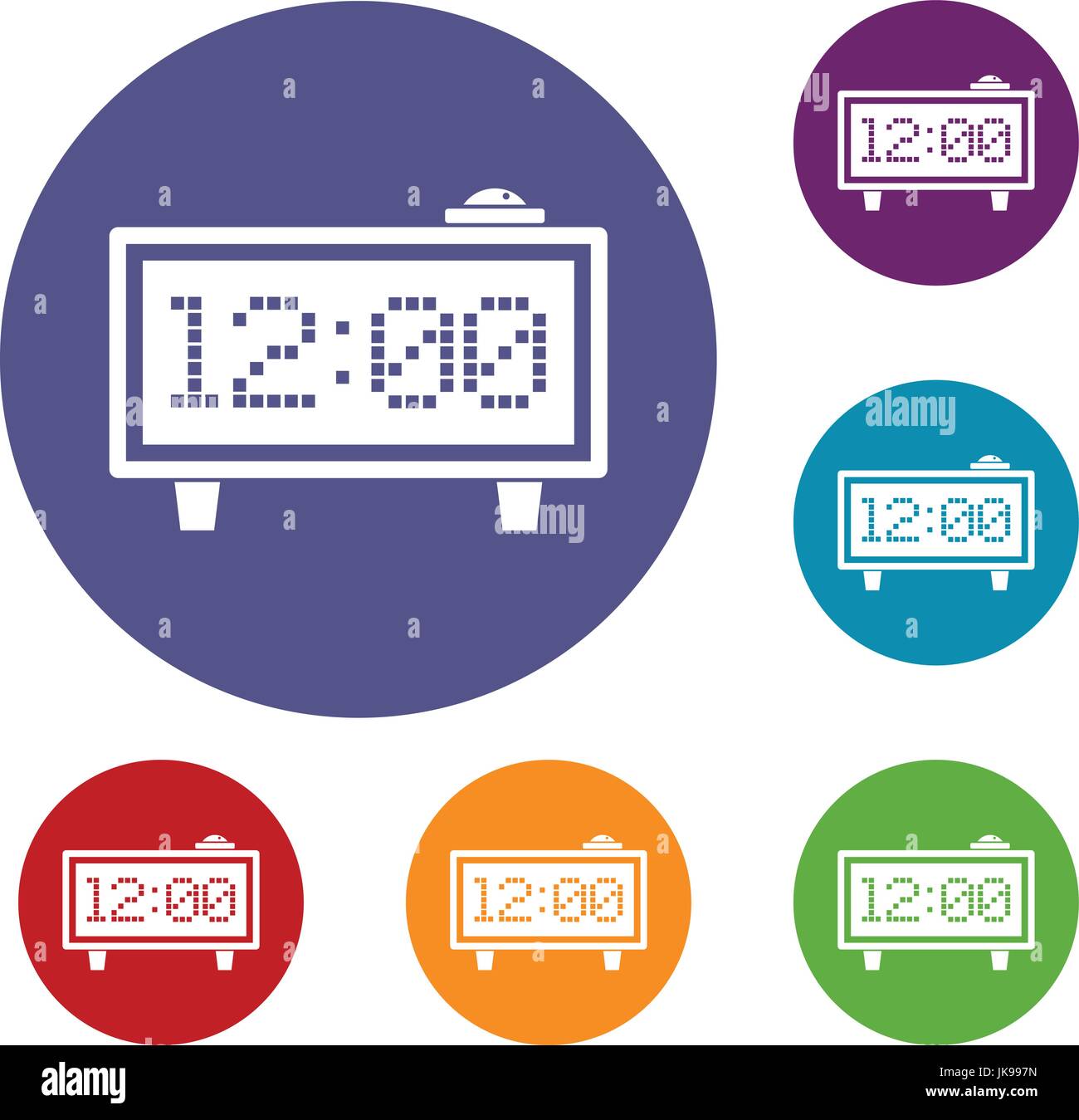 Alarm clock icons set Stock Vector Image & Art - Alamy