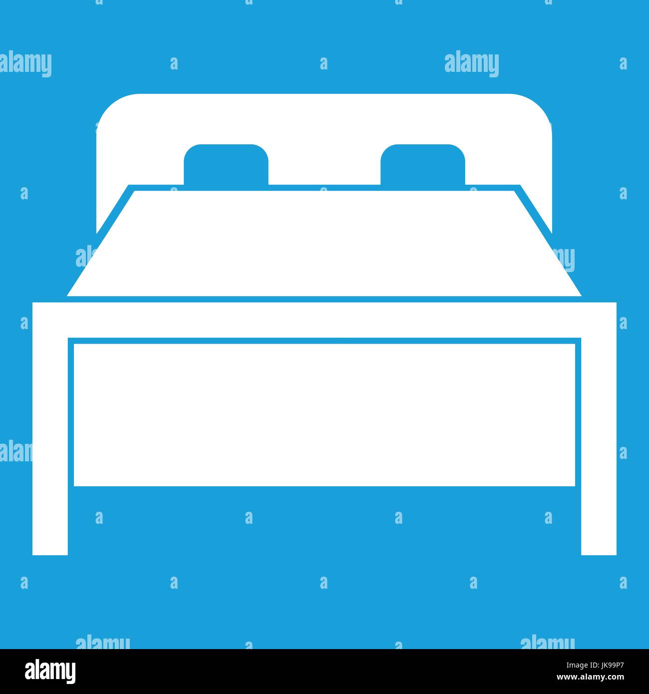 Double bed icon white Stock Vector Image & Art - Alamy