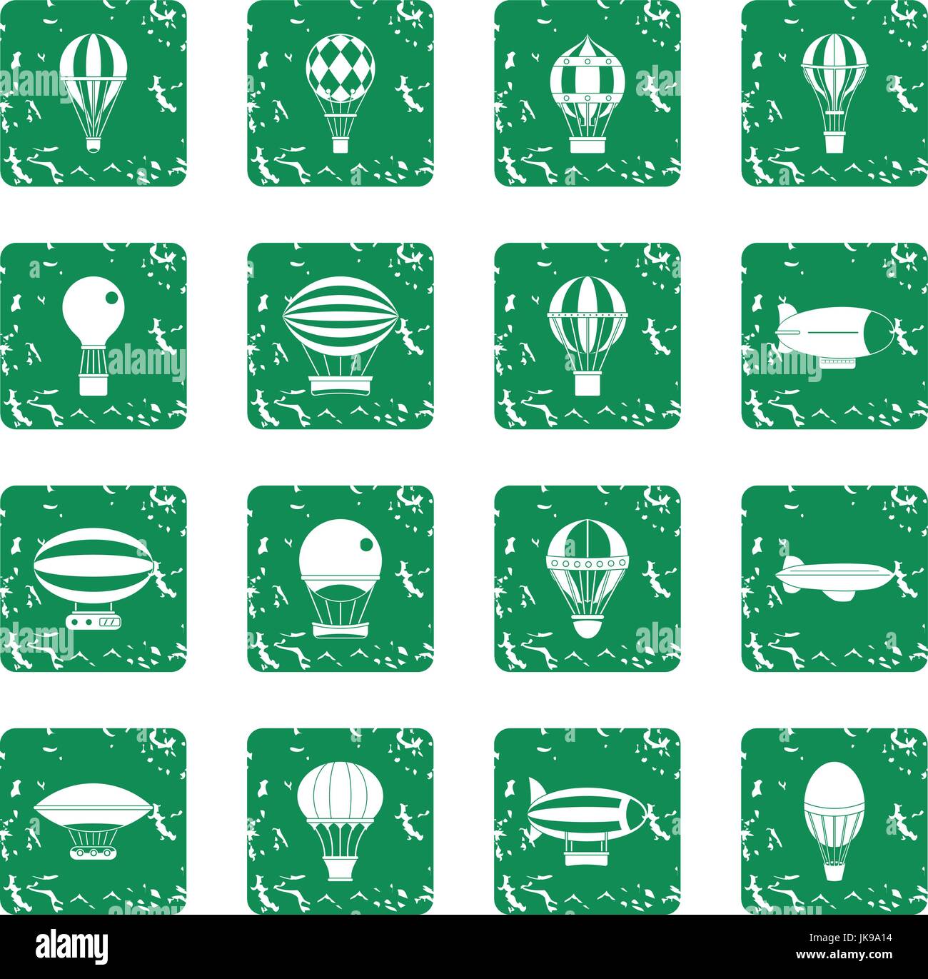 Retro balloons aircraft icons set grunge Stock Vector Image & Art - Alamy