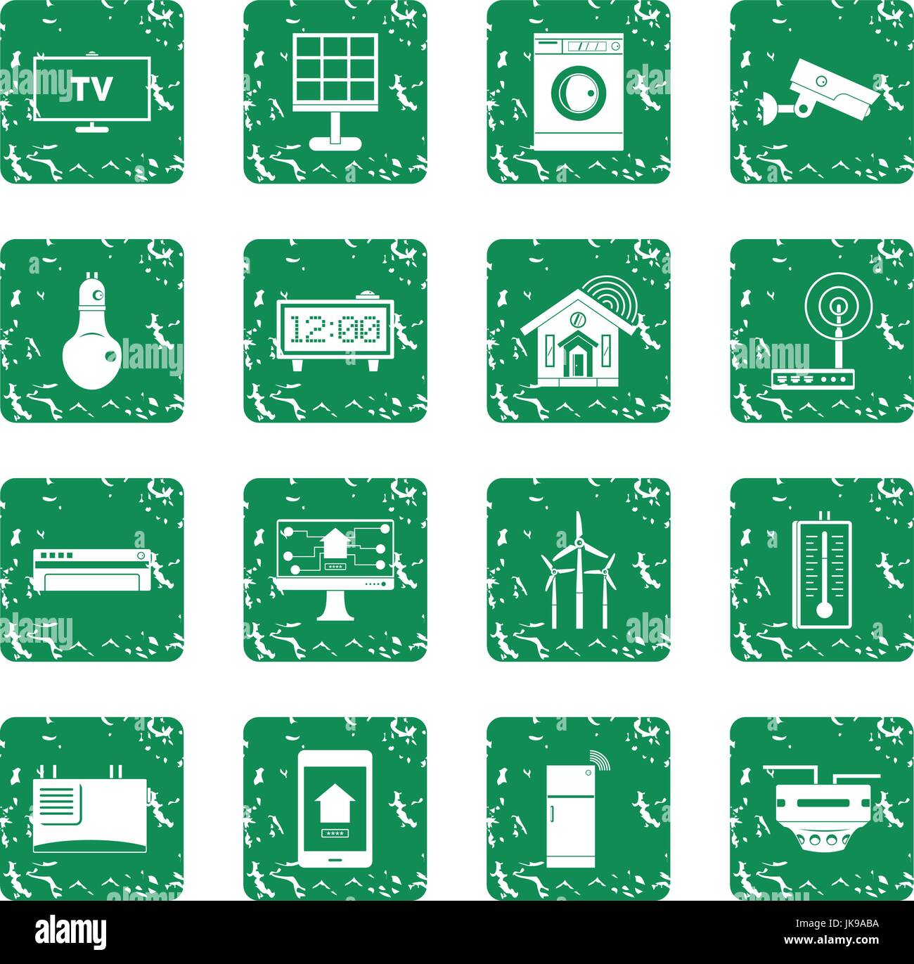 Smart home house icons set grunge Stock Vector Image & Art - Alamy