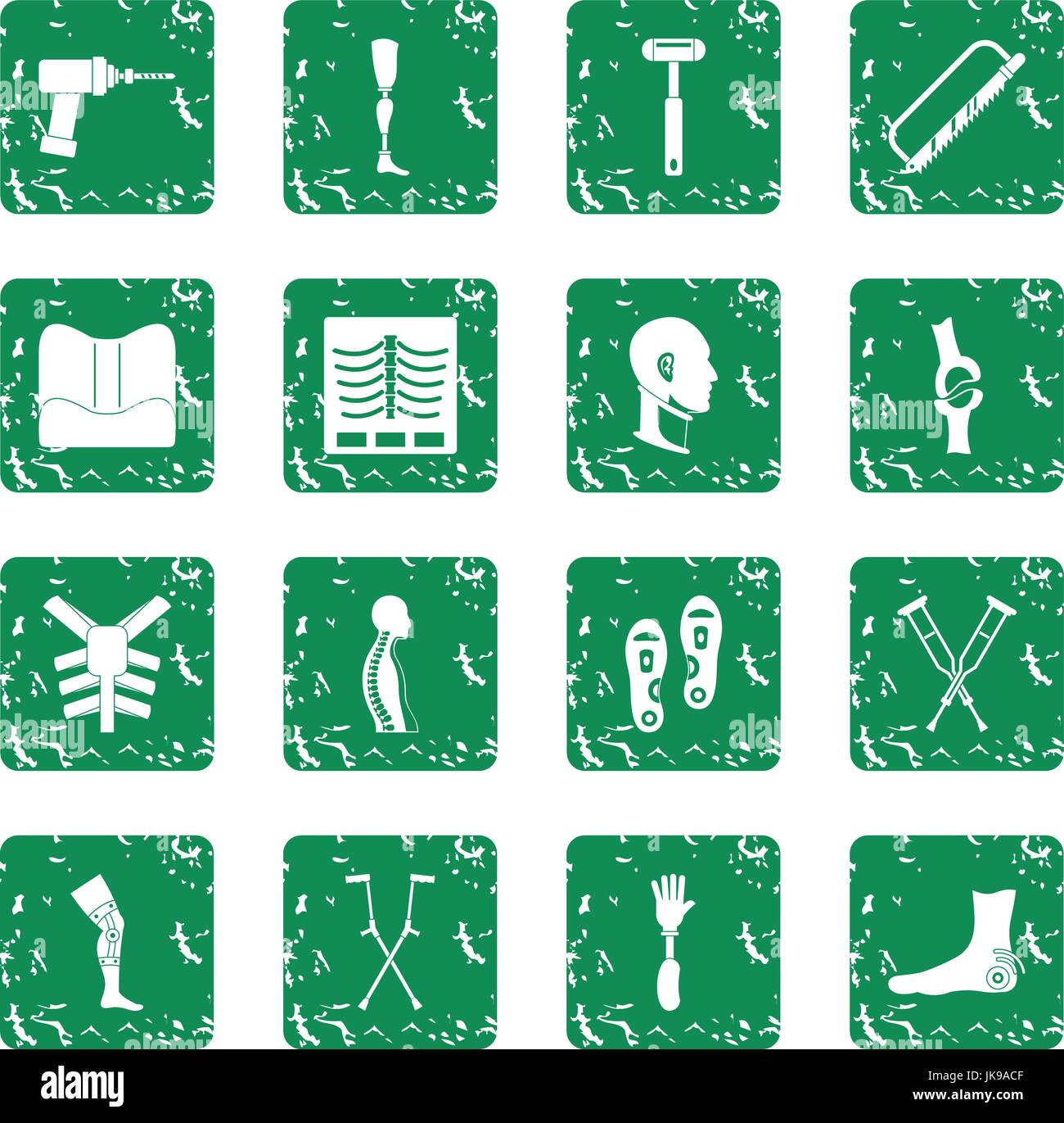 Orthopedics prosthetics icons set grunge Stock Vector Image & Art - Alamy