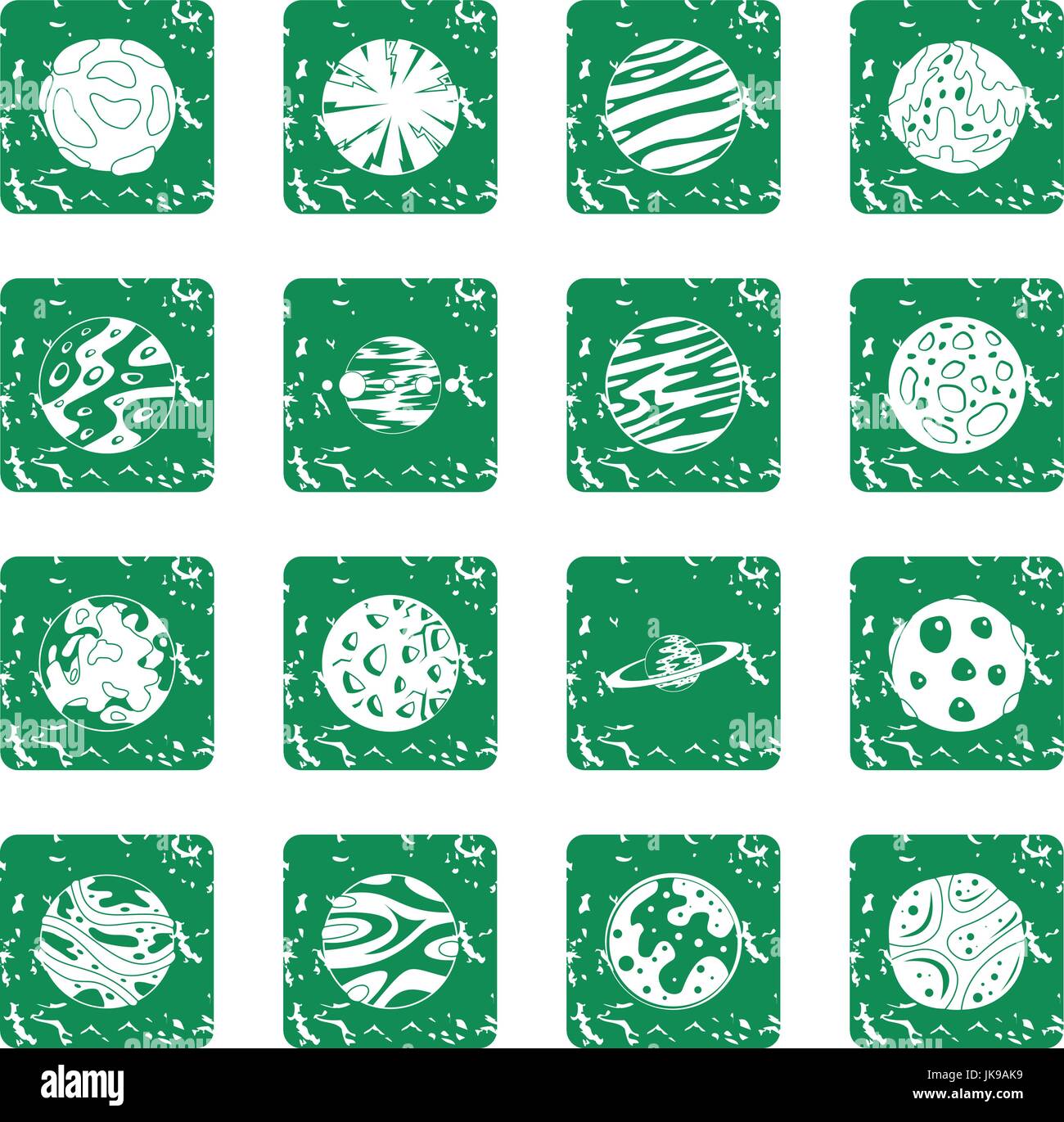 Fantastic planets icons set grunge Stock Vector Image & Art - Alamy