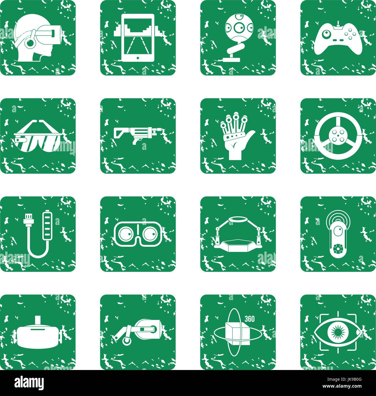 Virtual reality icons set grunge Stock Vector Image & Art - Alamy