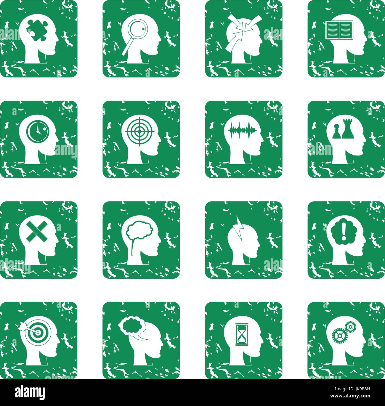 Head logos icons set grunge Stock Vector Image & Art Alamy