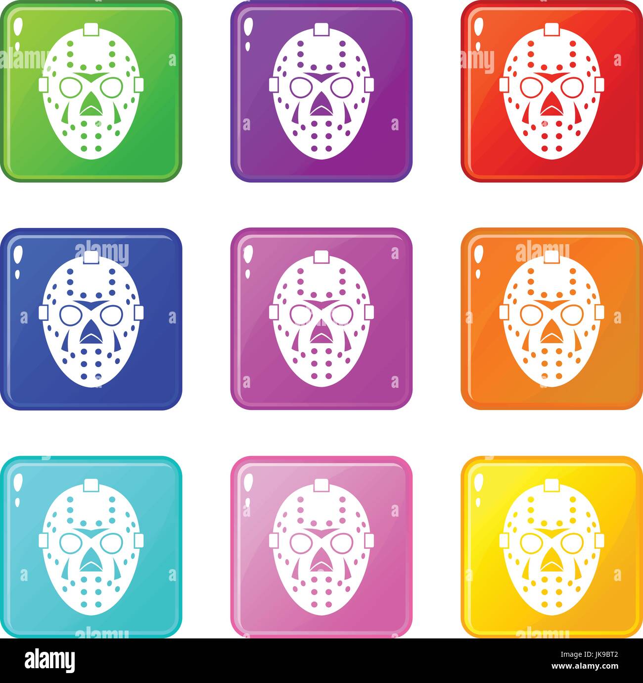 Goalkeeper mask set 9 Stock Vector Image & Art - Alamy