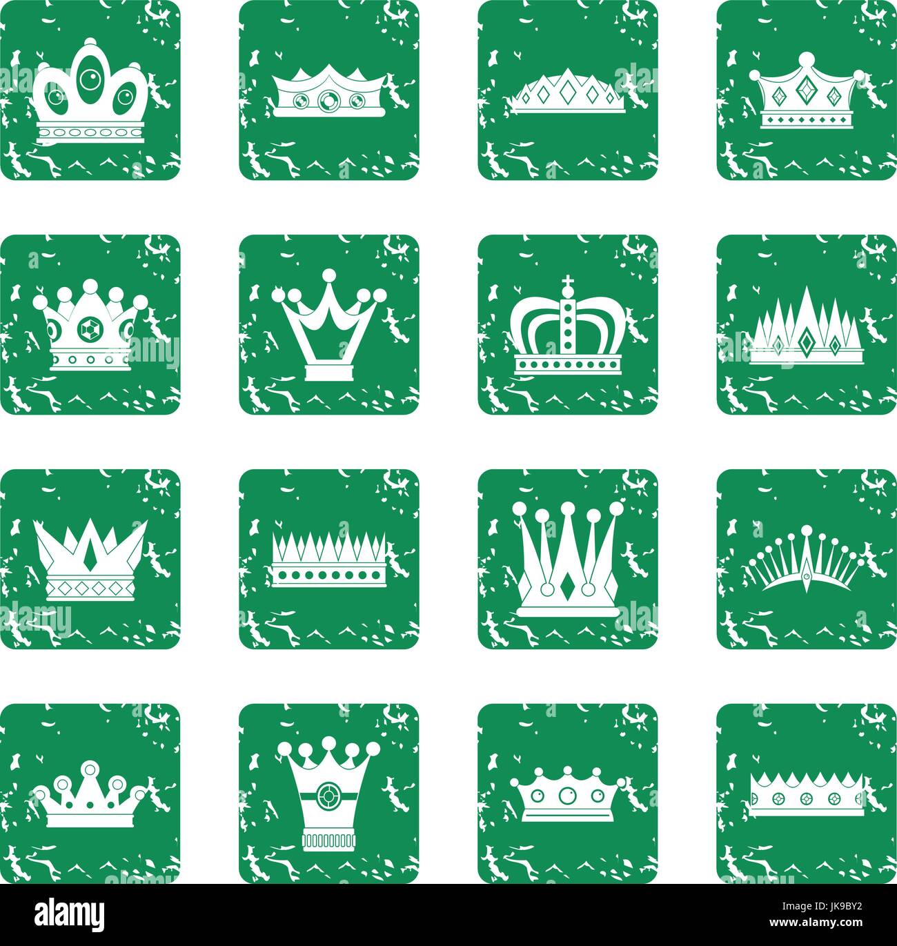 Crown icons set grunge Stock Vector Image & Art - Alamy