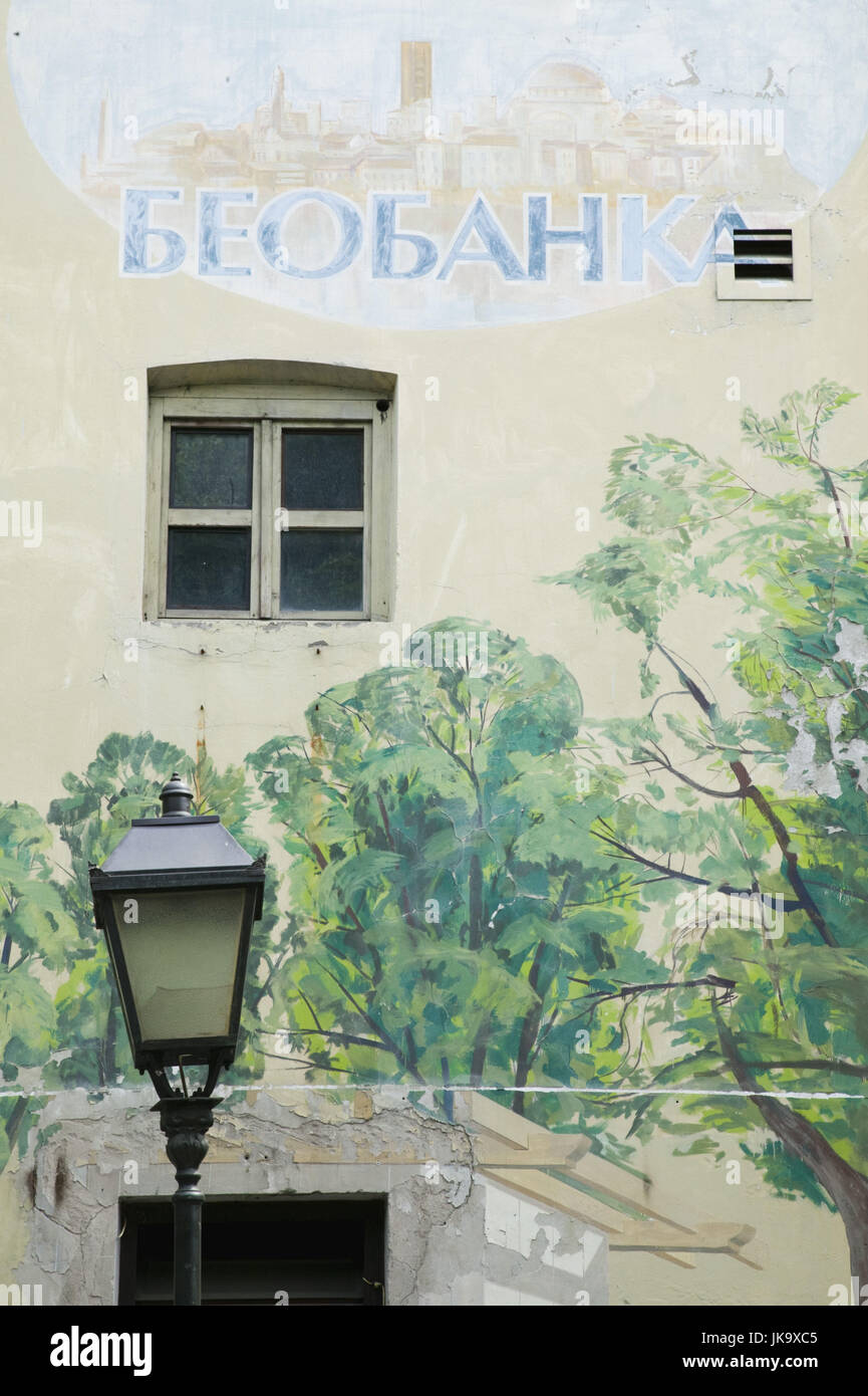 Serbien, Belgrad, Ulica Skadarska, Fassade, Wandgemälde, Stock Photo