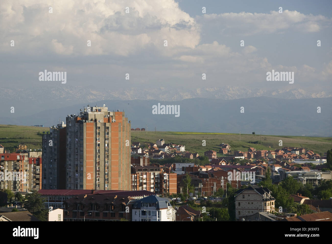 Kosovo, Prishtina, Stadtzentrum, Umgebung, Ausblick, Berge, Stock Photo