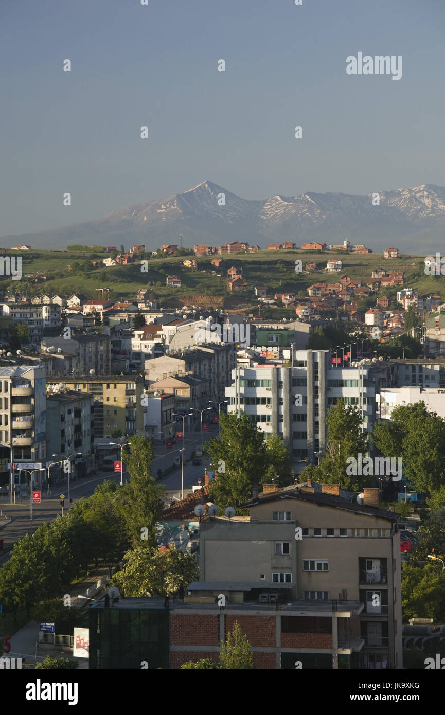 Kosovo, Prishtina, Stadtzentrum, Umgebung, Ausblick, Berge, Stock Photo
