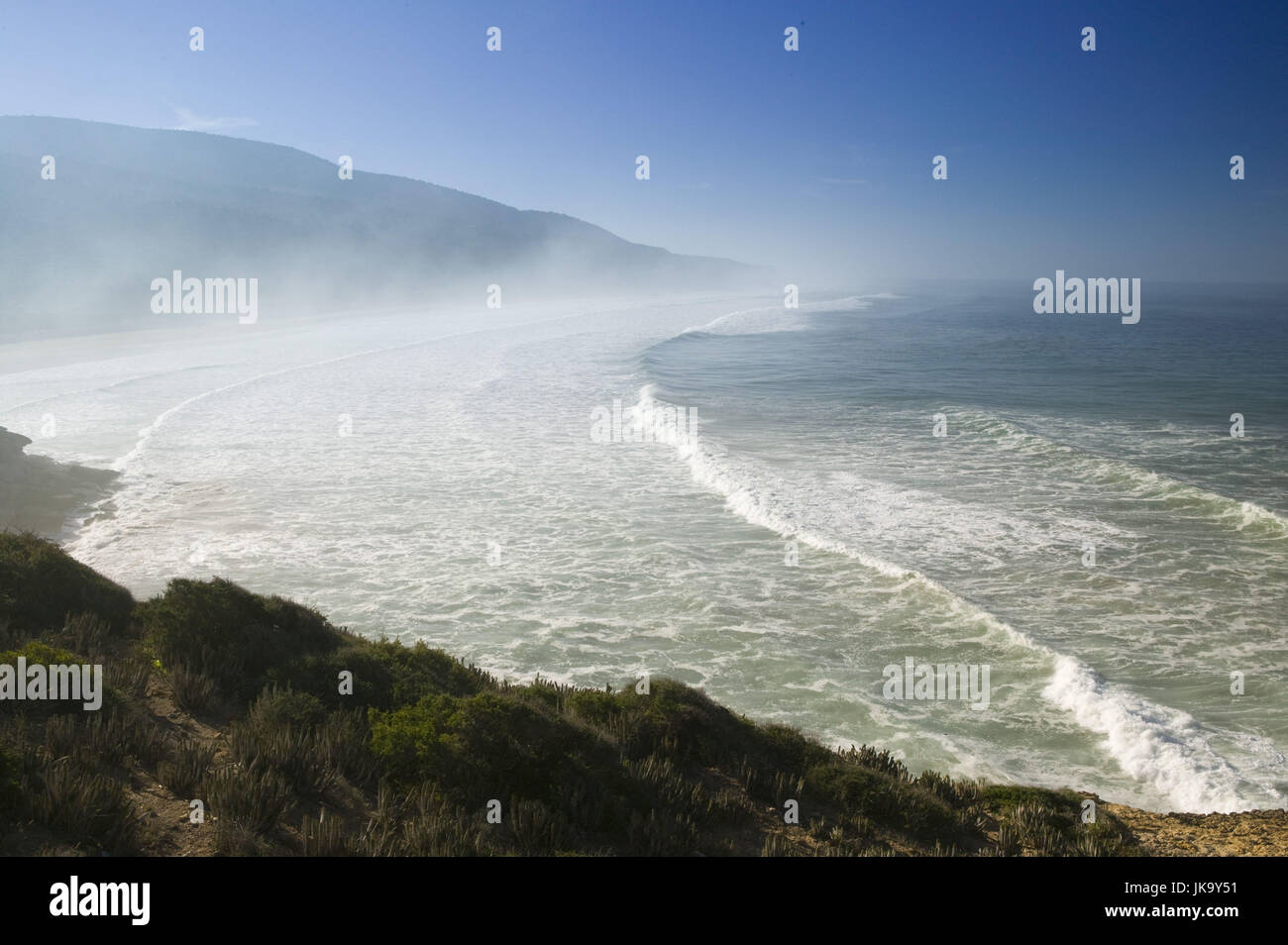 Marokko, Taghazoute, Atlantikküste, Morgennebel, Stock Photo