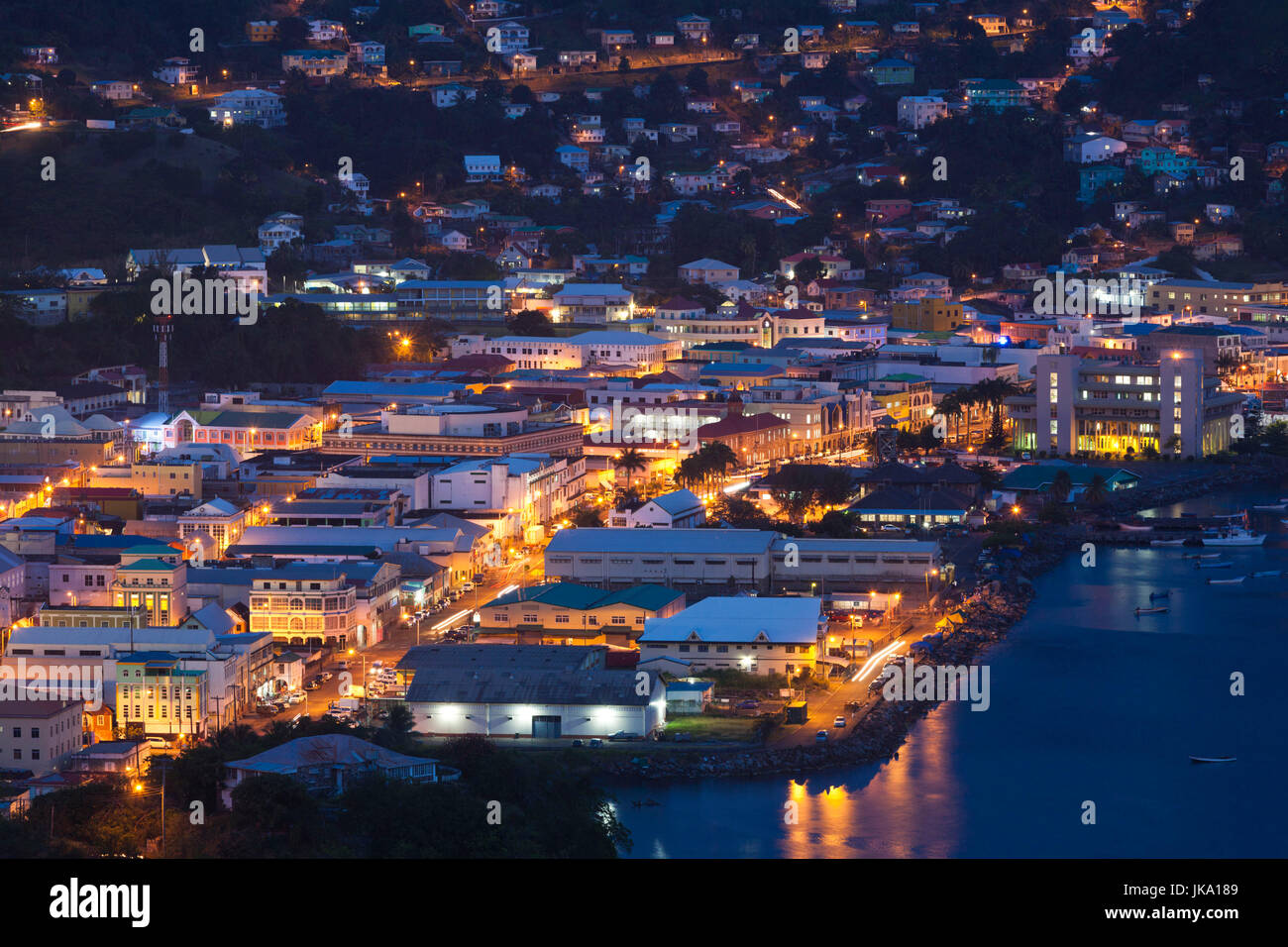 St. Vincent and the Grenadines, St. Vincent, Kingstown, elevated city ...
