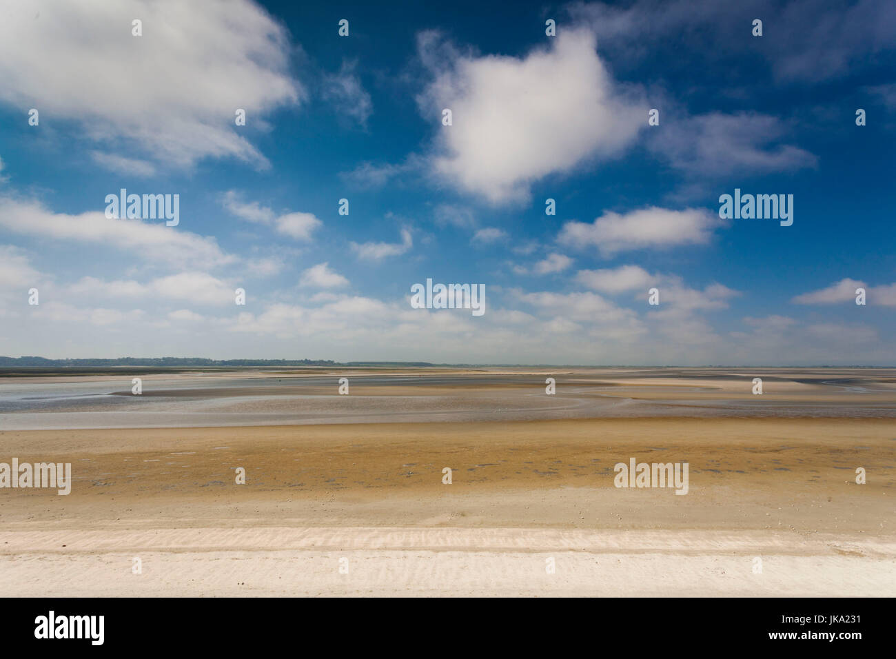 France, Picardy Region, Somme Department, Le Crotoy, Somme Bay resort town, view of La Baie de Somme Stock Photo