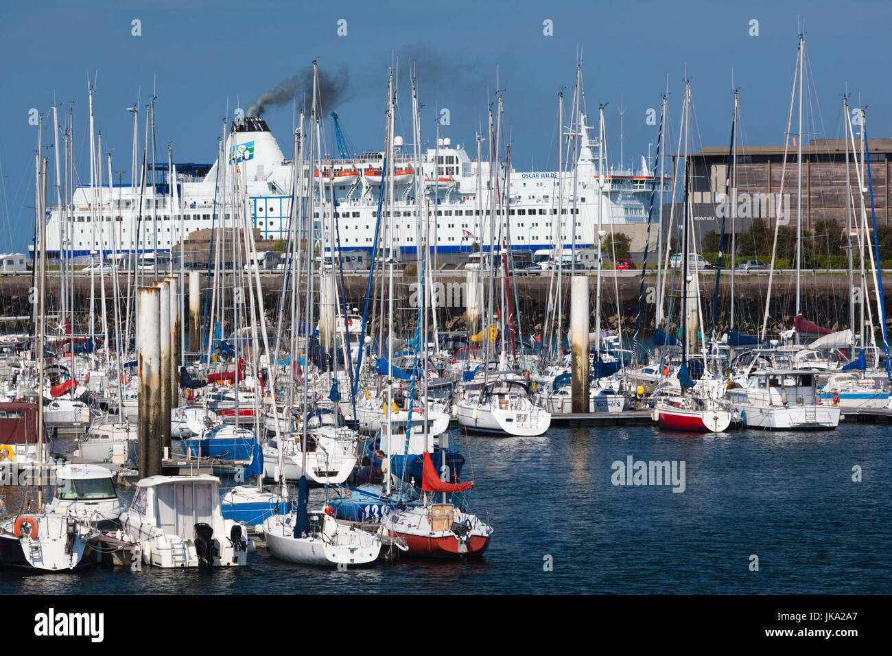 France, Normandy Region, Manche Department, CherbourgOcteville, Port de Plaissance, yacht