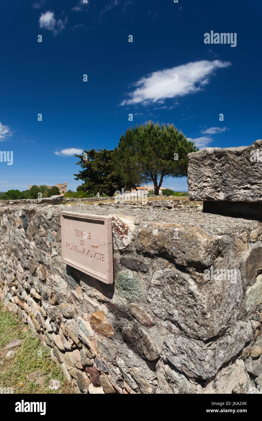 France, Corsica, Haute-Corse Department, Costa Serena Region, Aleria, Ancient Aleria, Greek and Roman ruins Stock Photo