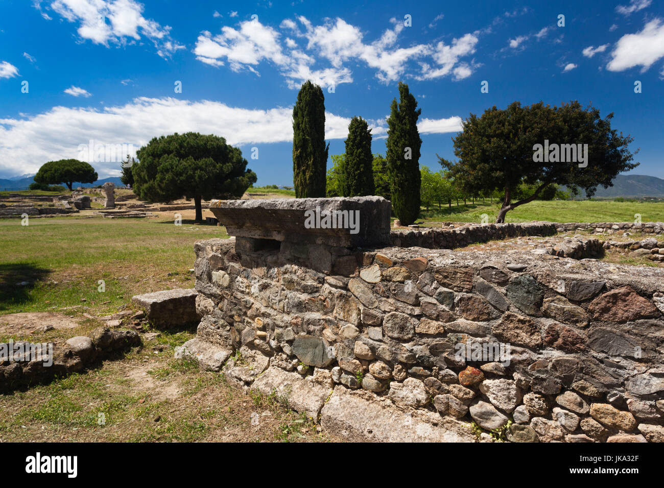 France, Corsica, Haute-Corse Department, Costa Serena Region, Aleria, Ancient Aleria, Greek and Roman ruins Stock Photo