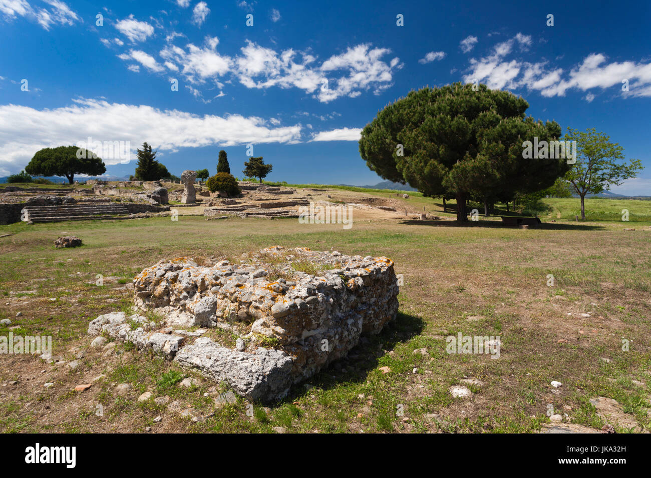 France, Corsica, Haute-Corse Department, Costa Serena Region, Aleria, Ancient Aleria, Greek and Roman ruins Stock Photo