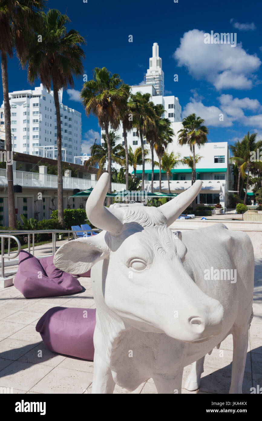 USA, Miami Beach, South Beach, poolside at the Hotel Stock