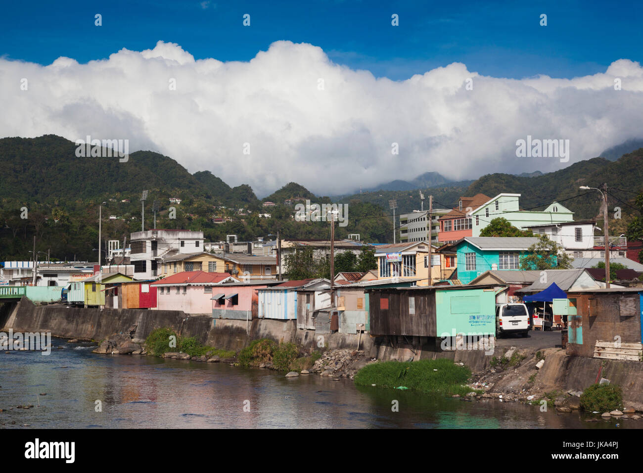 Dominica, Roseau, town view Stock Photo - Alamy