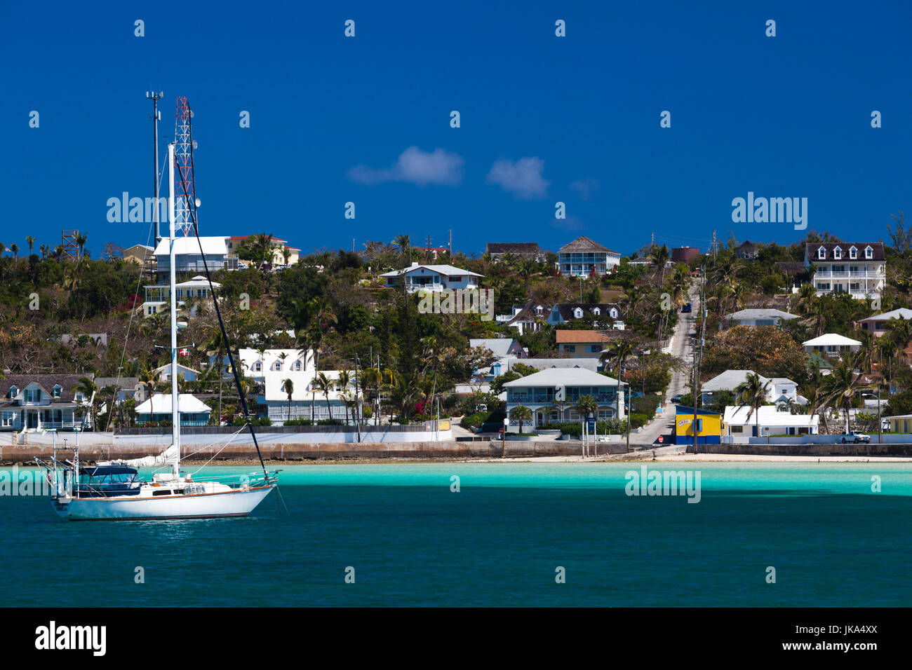 Bahamas, Eleuthera Island, Governors Harbour, town view Stock Photo Alamy