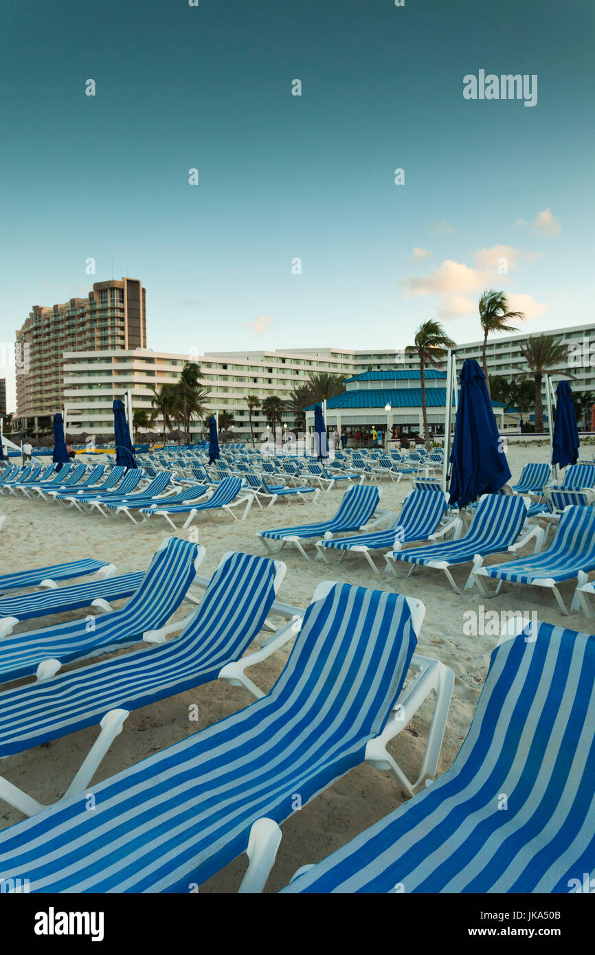 Bahamas, New Providence Island, Nassau, Cable Beach, Sheraton Cable Beach Resort, dusk Stock Photo